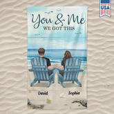 Dog-Floral-Toile-De-Jouy-Chinoiserie-French-Personalized-Quick-Dry-Beach-Towel-2